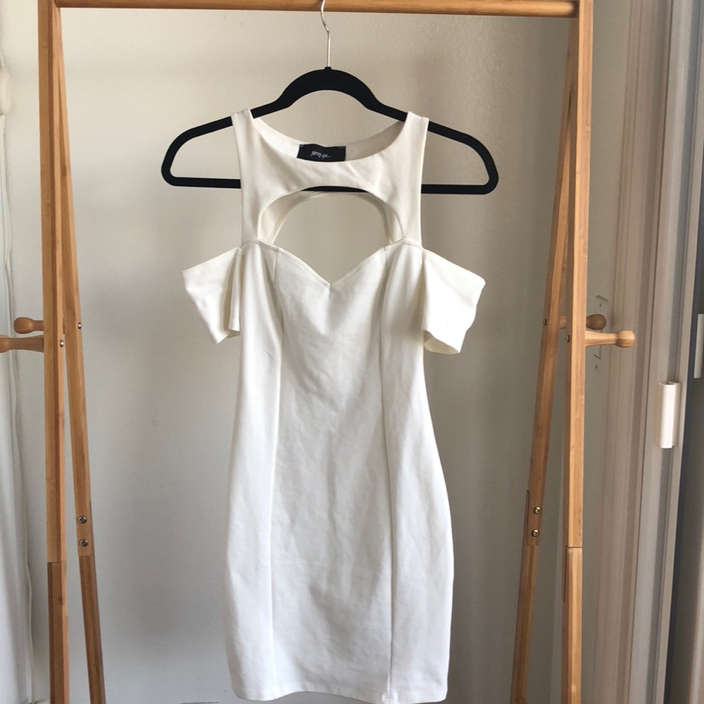 Nastygal white bodycon dress